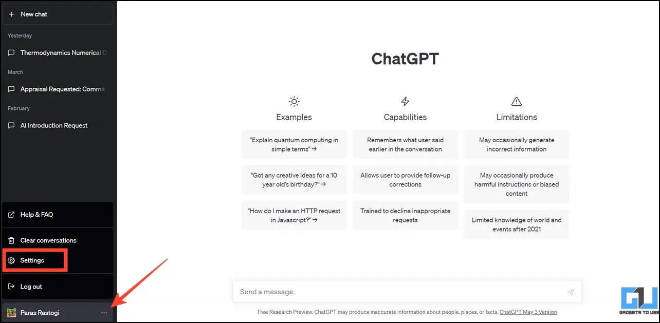 ChatGPT 기록 또는 계정 삭제하기