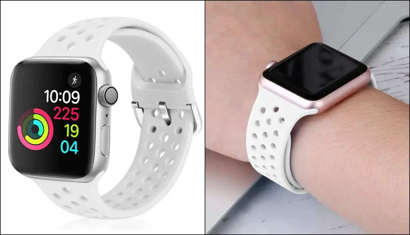 피부 자극이나 발진을 방지하는 통기성 Apple Watch 스트랩