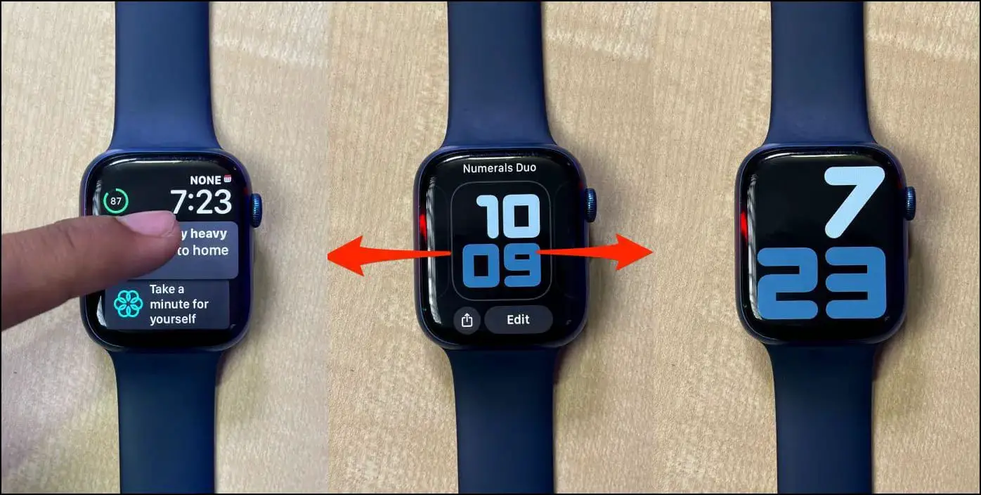 Apple Watch에서 시계 페이스 변경하기