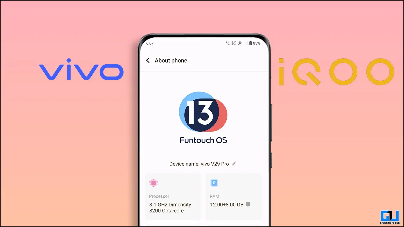 Read more about the article Vivo 및 iQOO 휴대폰을 위한 20가지 이상의 FunTouchOS 13 팁과 요령