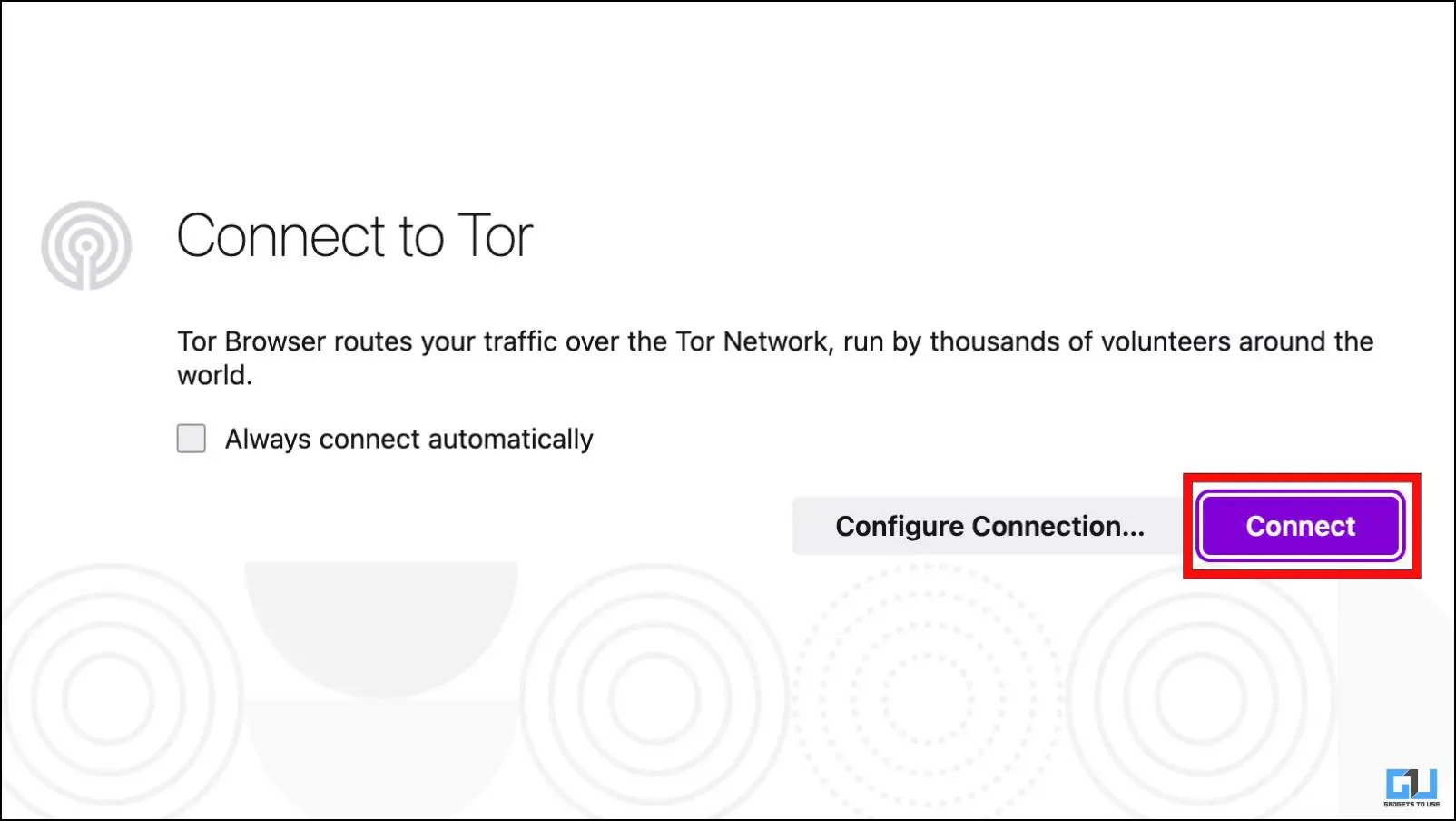 토르 네트워크에 연결하기