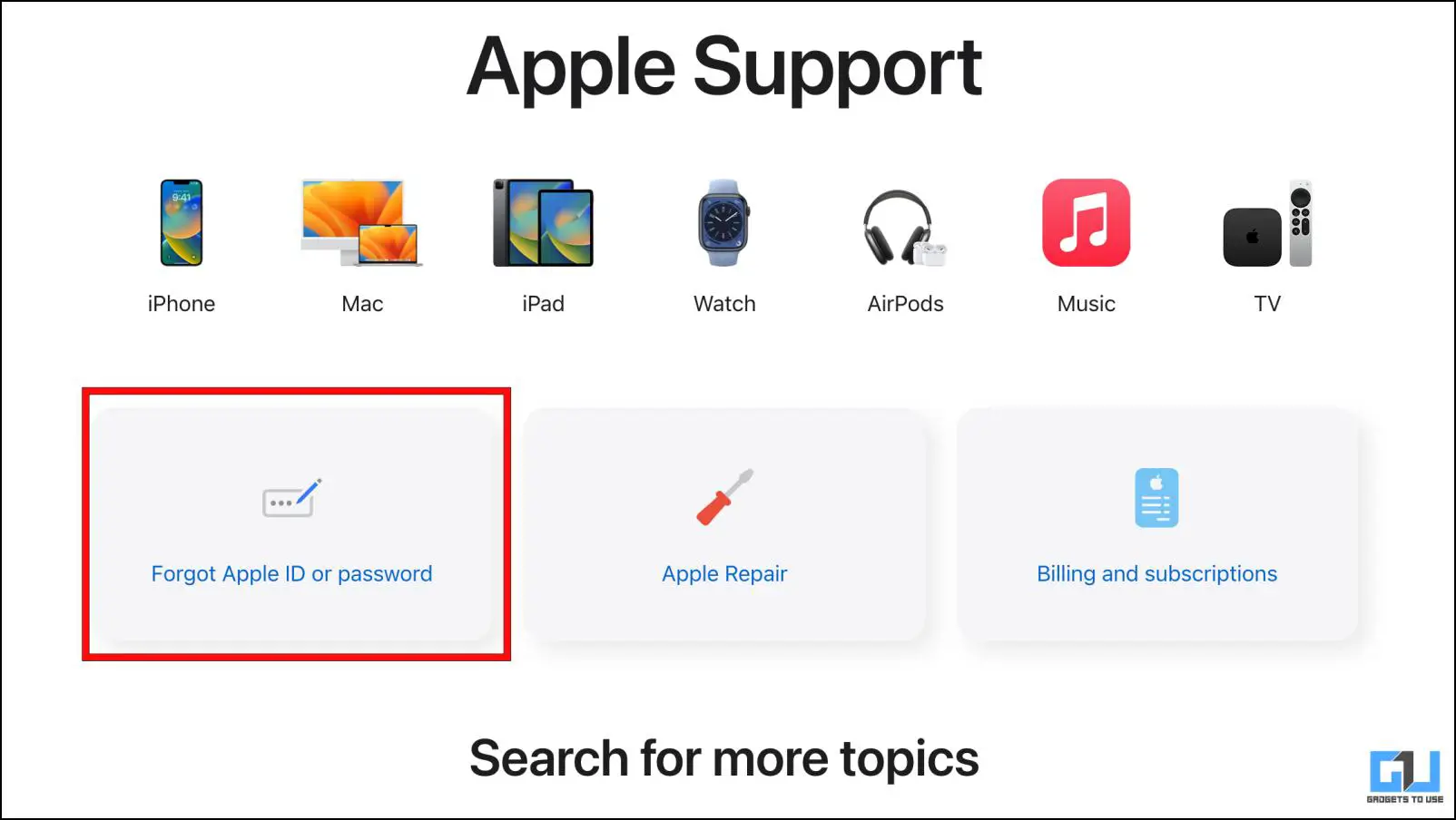 웹에서 Apple ID 암호 변경 또는 재설정