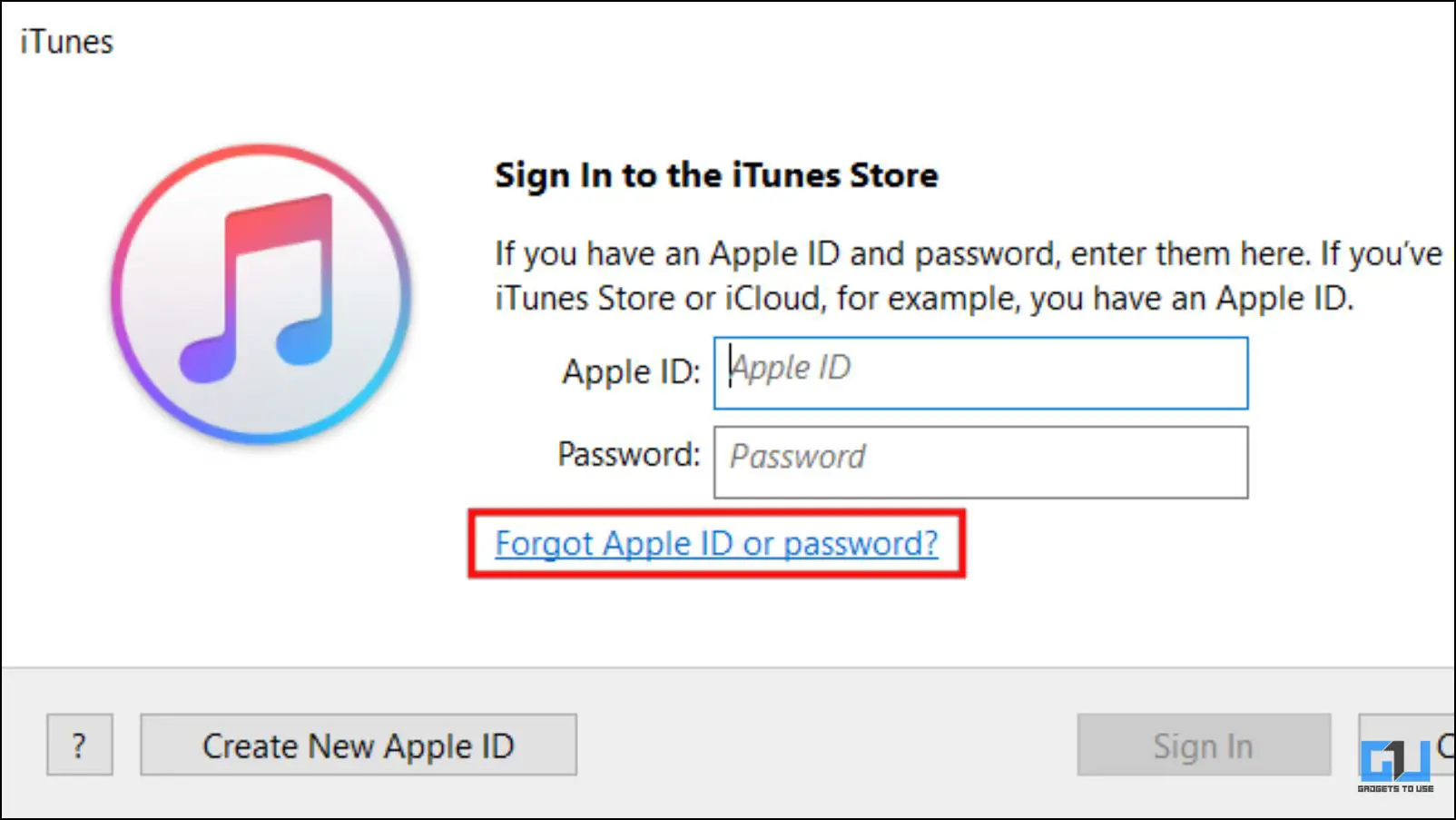 Windows에서 iTunes를 사용하여 Apple ID 암호 변경 또는 재설정하기