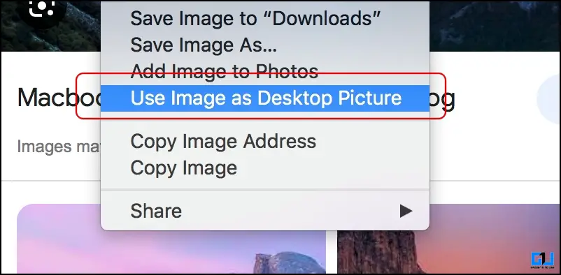 Mac의 Safari 브라우저에서 직접 데스크톱 이미지 배경 설정하기