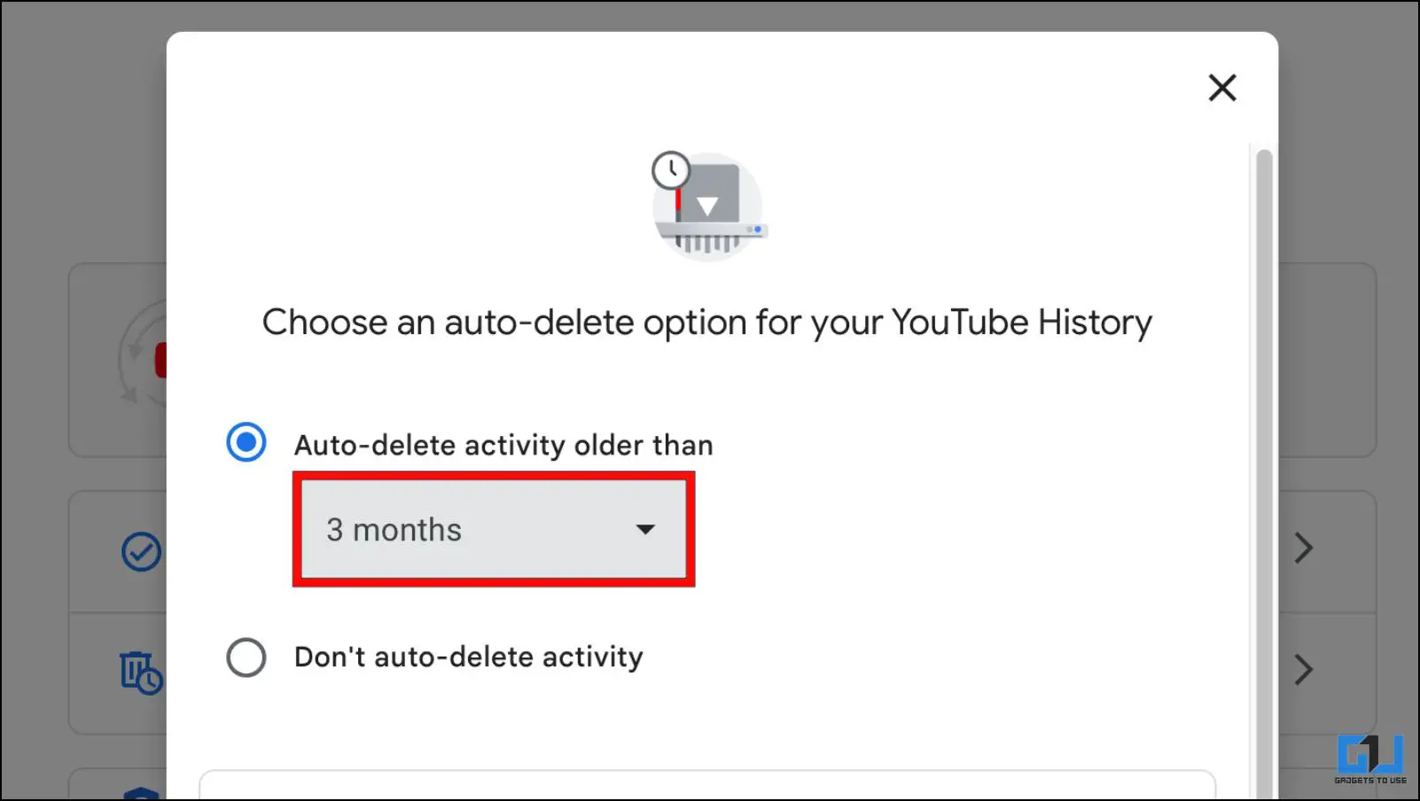 YouTube 시청 기록을 활성화하지 마세요.