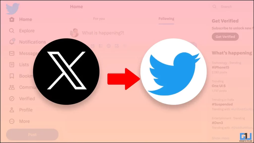 트위터 X 로고를 파랑새로 되돌리거나 변경하기