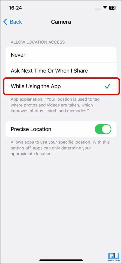 iOS에서 사진 및 비디오에 GPS 위치 및 시간 추가하기