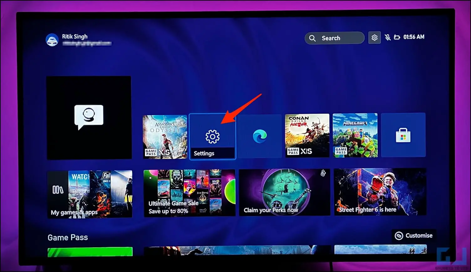 Xbox 새 홈 UI로 업데이트
