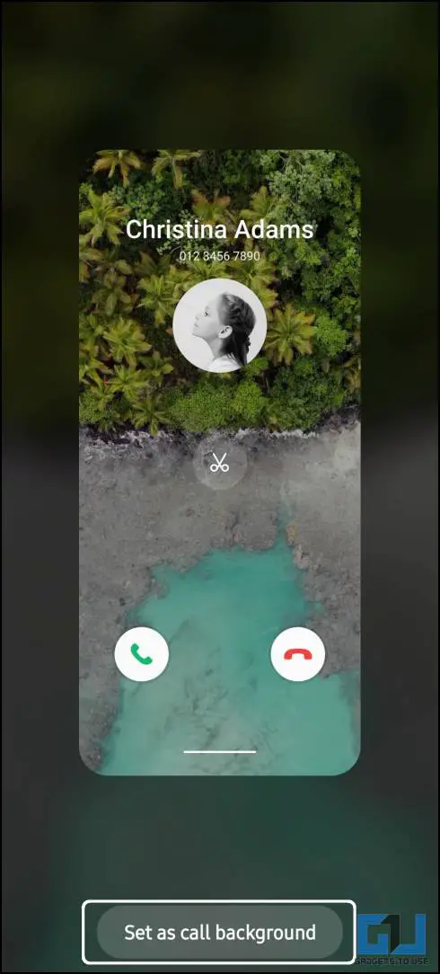 안드로이드 삼성의 맞춤 통화 화면 연락처 포스터
