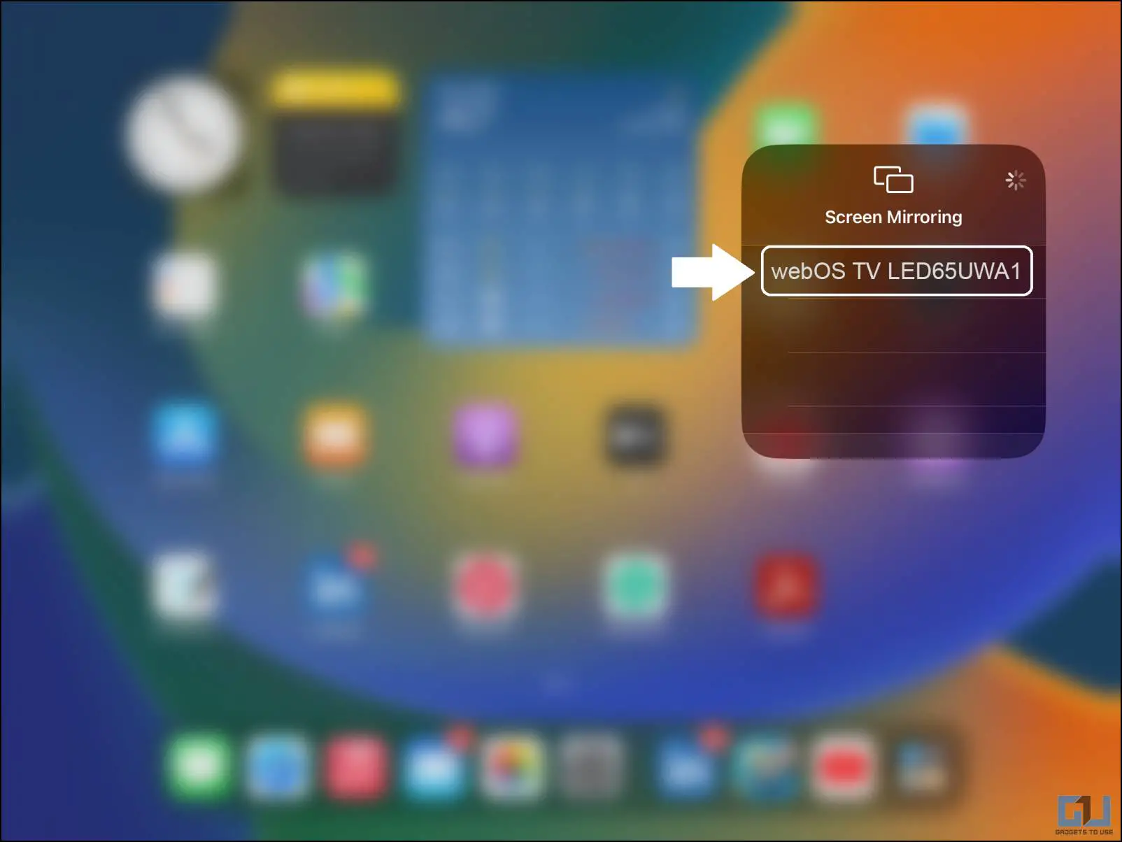 iPhone 또는 iPad에서 WebOS TV로 스크린 미러링하기
