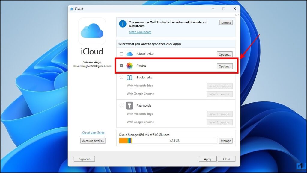 Windows에서 iCloud 사진 사용