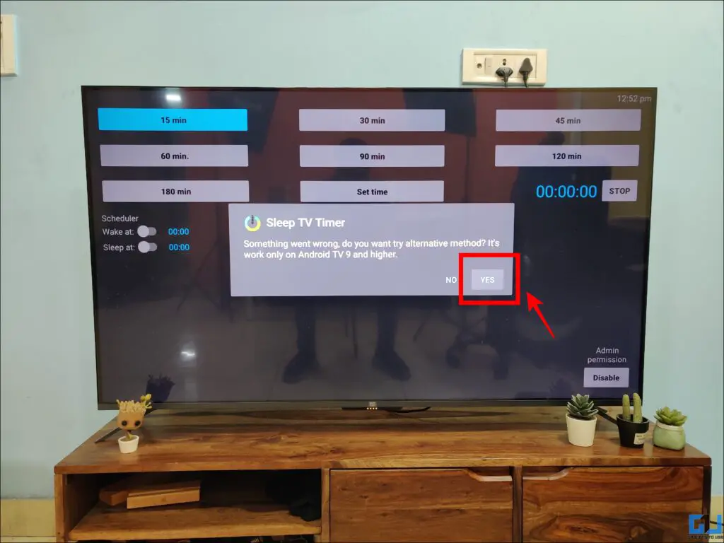 Android TV 절전 타이머