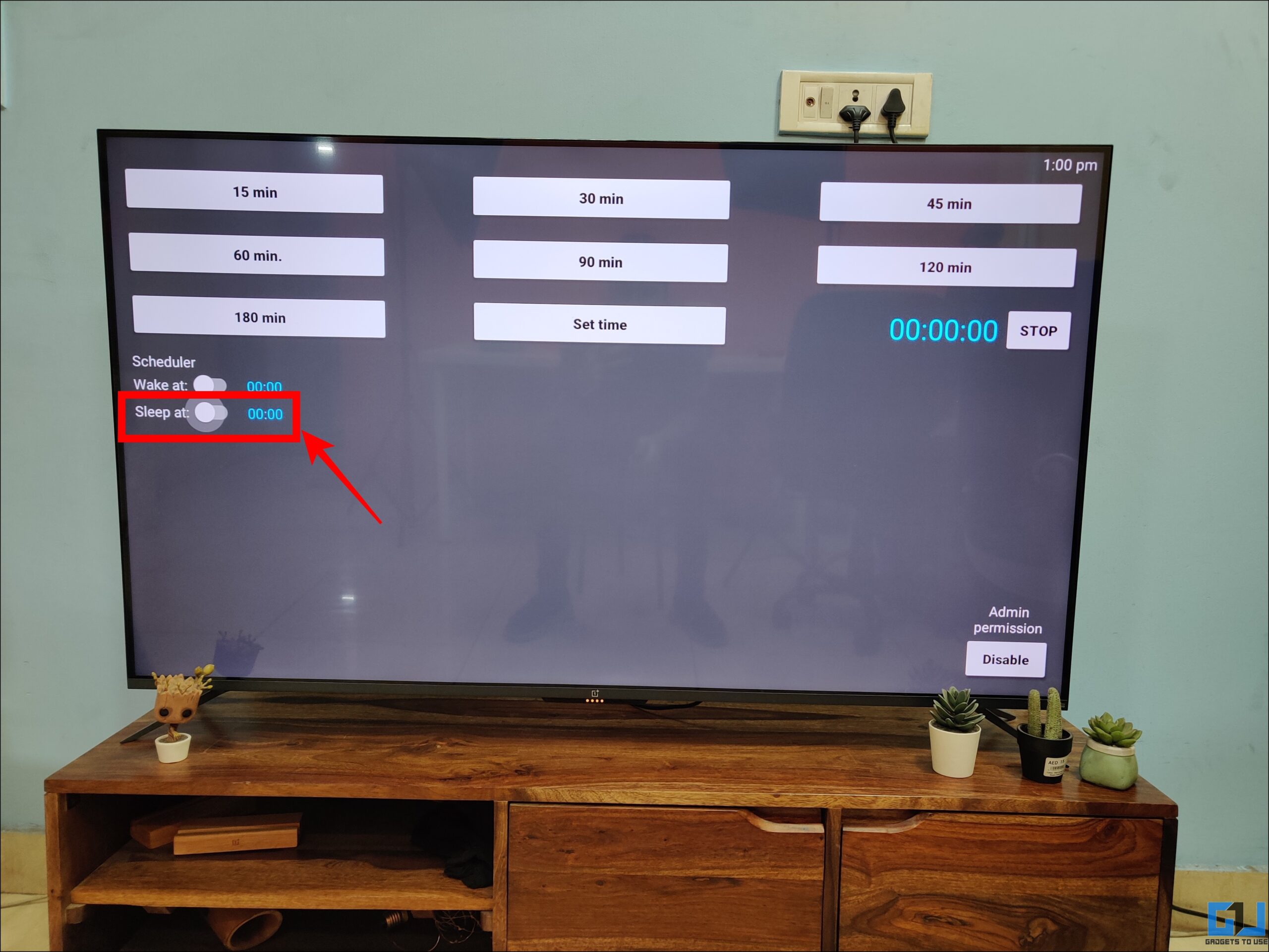 Android TV 절전 타이머