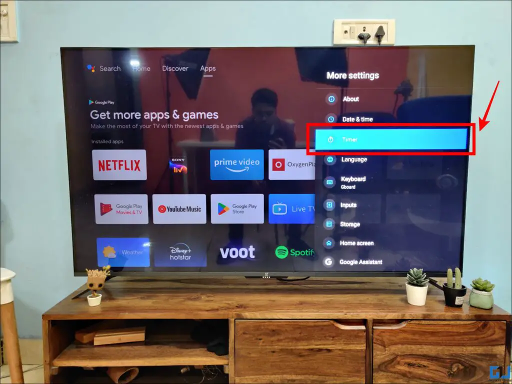 Android TV 절전 타이머