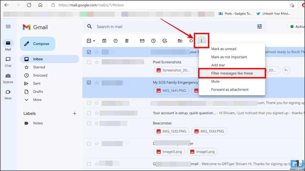 마케팅 스팸 Gmail 필터링