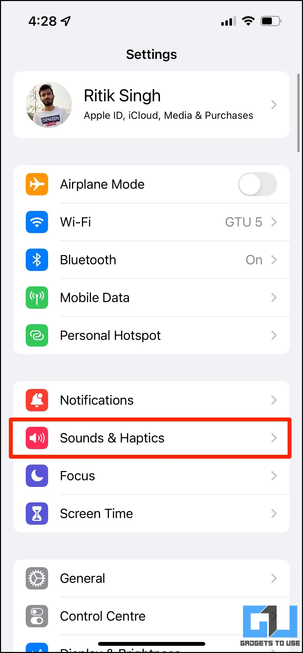 사용자 지정 벨소리 iPhone 설정