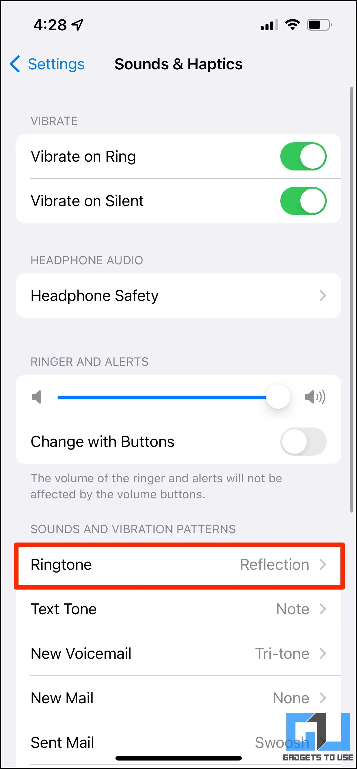 사용자 지정 벨소리 설정 iPhone