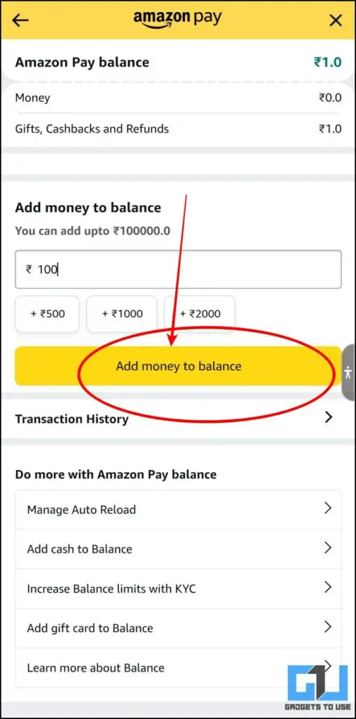 알렉사 보이스를 사용하여 Amazon Pay에 금액 추가하기