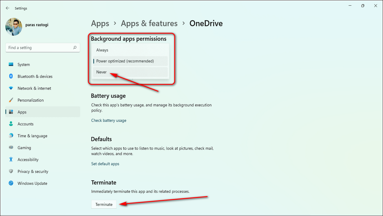Windows 11 OneDrive 비활성화