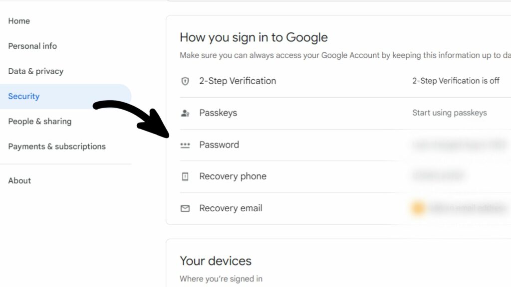 비밀번호 - Google 비밀번호 변경 방법