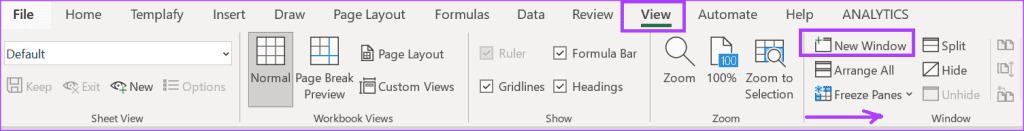 Excel 2에서 화면을 나란히 분할하는 방법