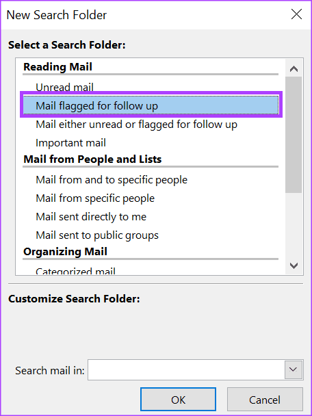 플래그가 지정된 이메일을 관리하는 방법 Outlook 23