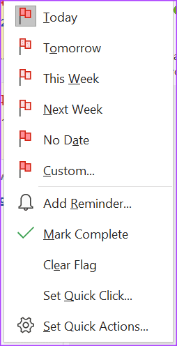 플래그가 지정된 이메일을 관리하는 방법 Outlook 20