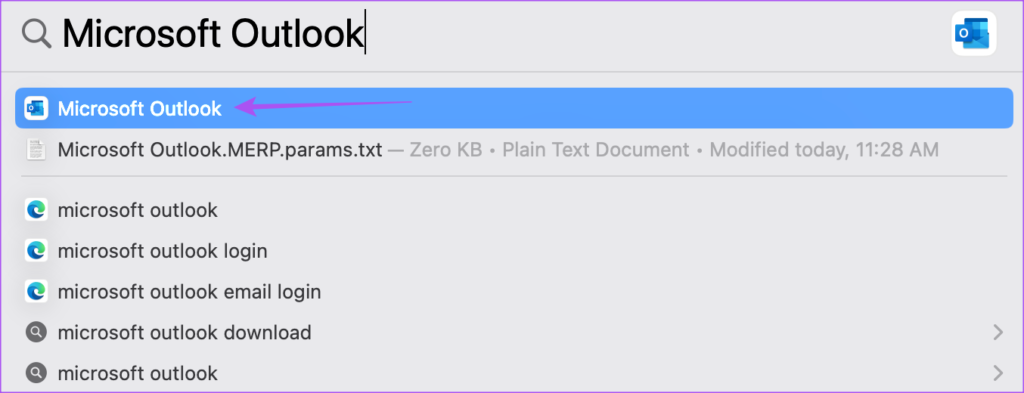 Mac에서 Outlook 앱 열기