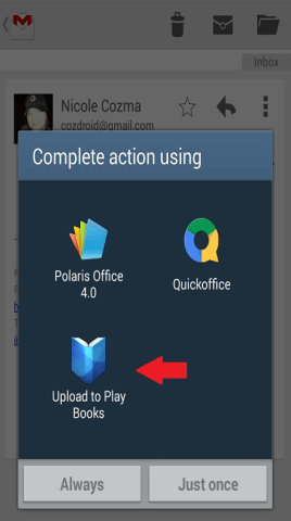 Android에서 EPUB 파일을 여는 방법 - 플레이 북에 업로드하기