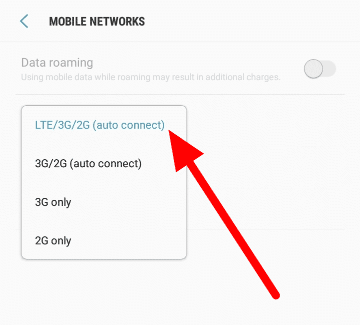   LTE/3G/2G(자동 연결)