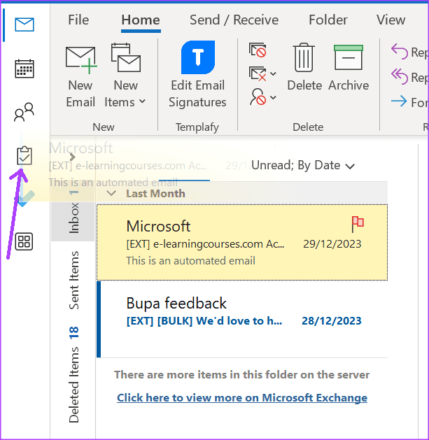 Microsoft Outlook 4에서 작업을 만드는 방법