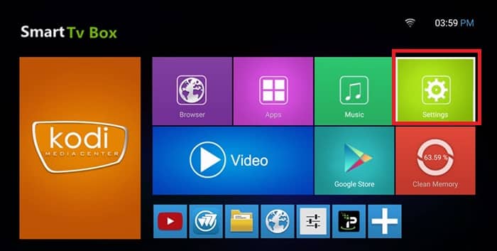 루트 Android TV 박스 - TV 설정 구성하기
