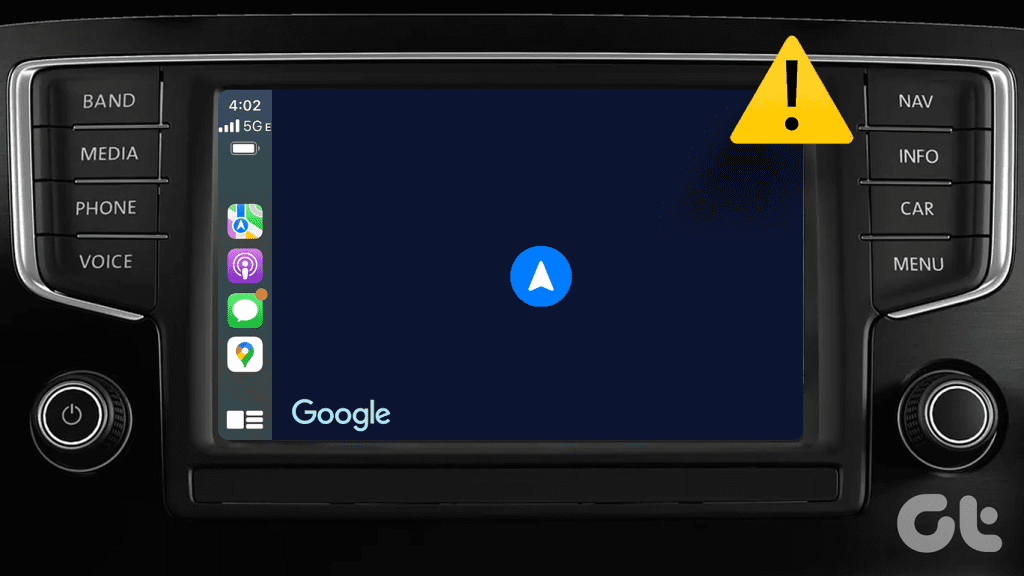 CarPlay에서 Google 지도가 빈 화면으로 표시됨