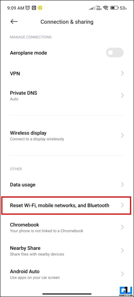MIUI 또는 HyperOS에서 Wi-Fi, 모바일 네트워크 및 Bluetooth 옵션 재설정하기