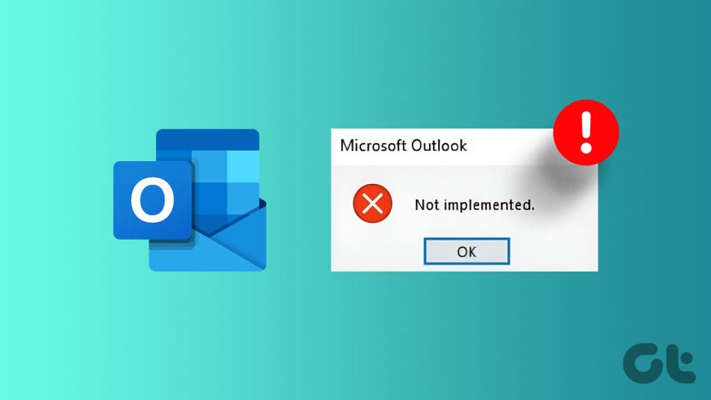 Windows용 Microsoft Outlook에서 구현되지 않음 오류에 대한 주요 수정 사항