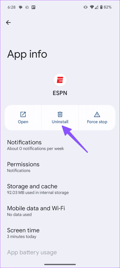 ESPN 앱이 작동하지 않음 6