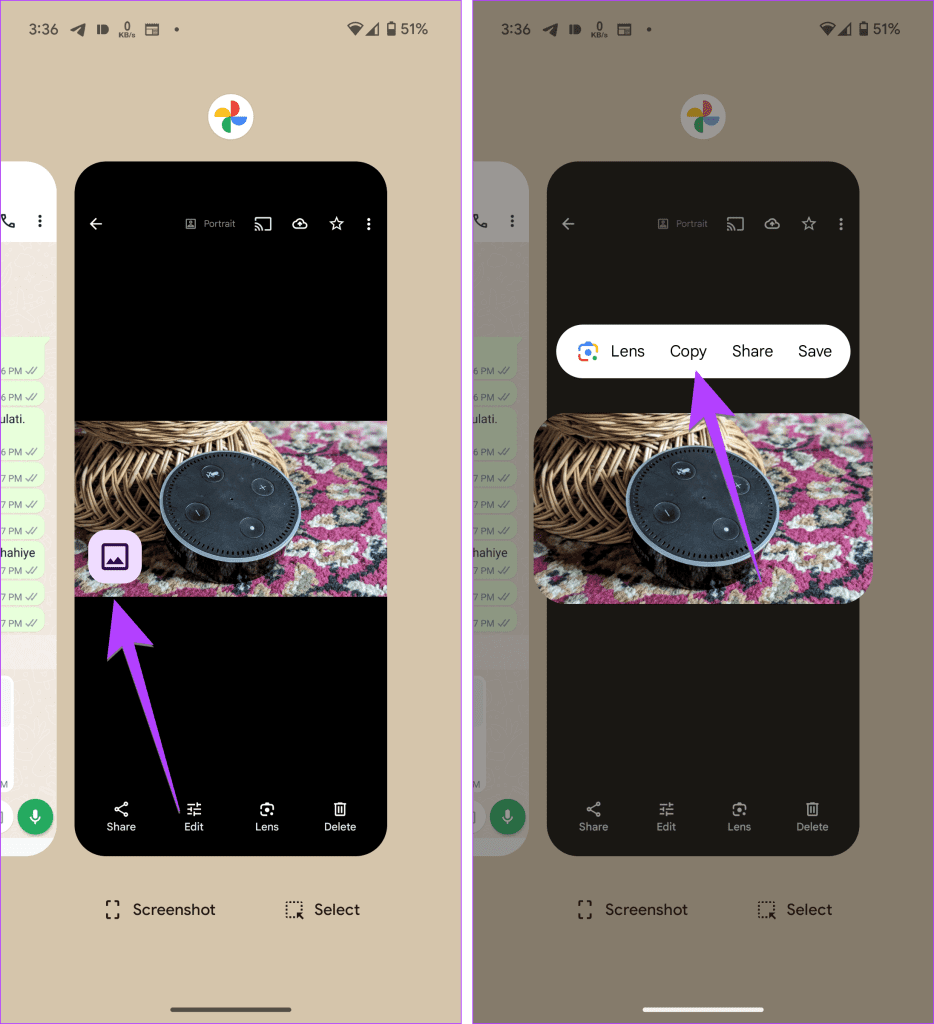 Google Pixel 이미지를 클립보드 최근 화면으로 복사