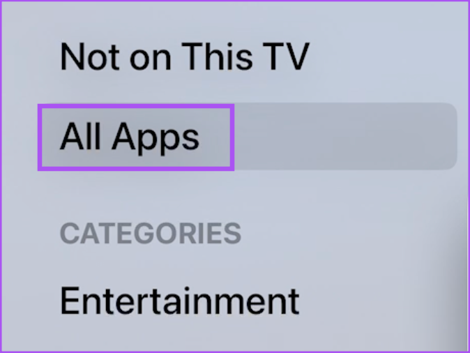 모든 앱 앱 스토어 Apple TV 4K