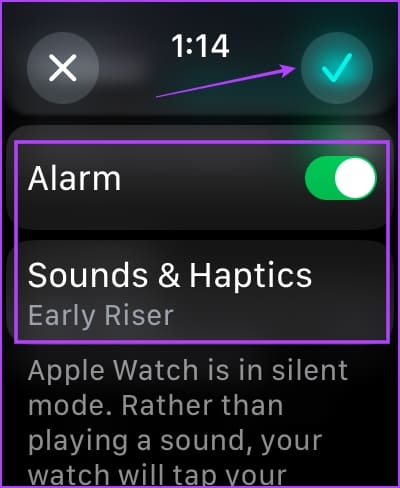 Apple Watch Sleep 1에서 알람 설정