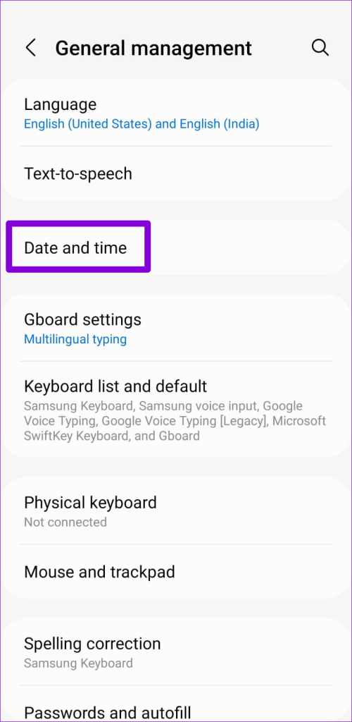 Android의 날짜 및 시간 설정