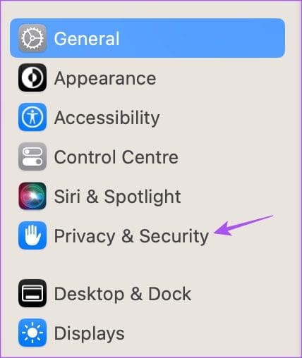 개인 정보 보호 및 보안 Mac 