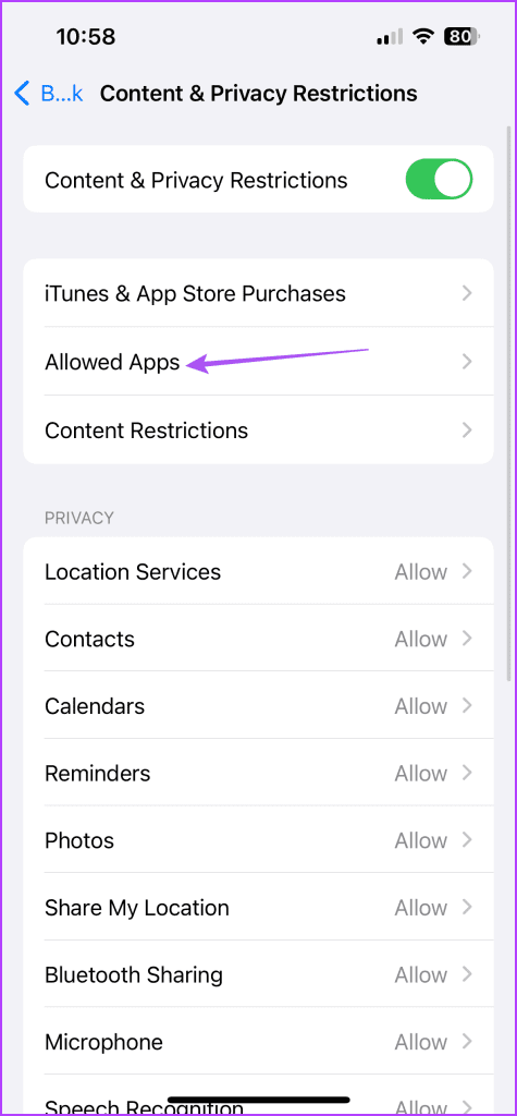 허용된 앱 화면 시간 아이폰