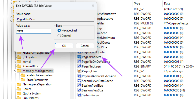 PagedPoolSize 속성