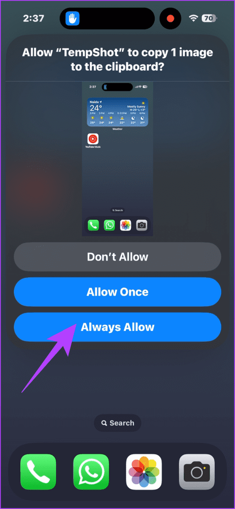 20. tap on Always Allow