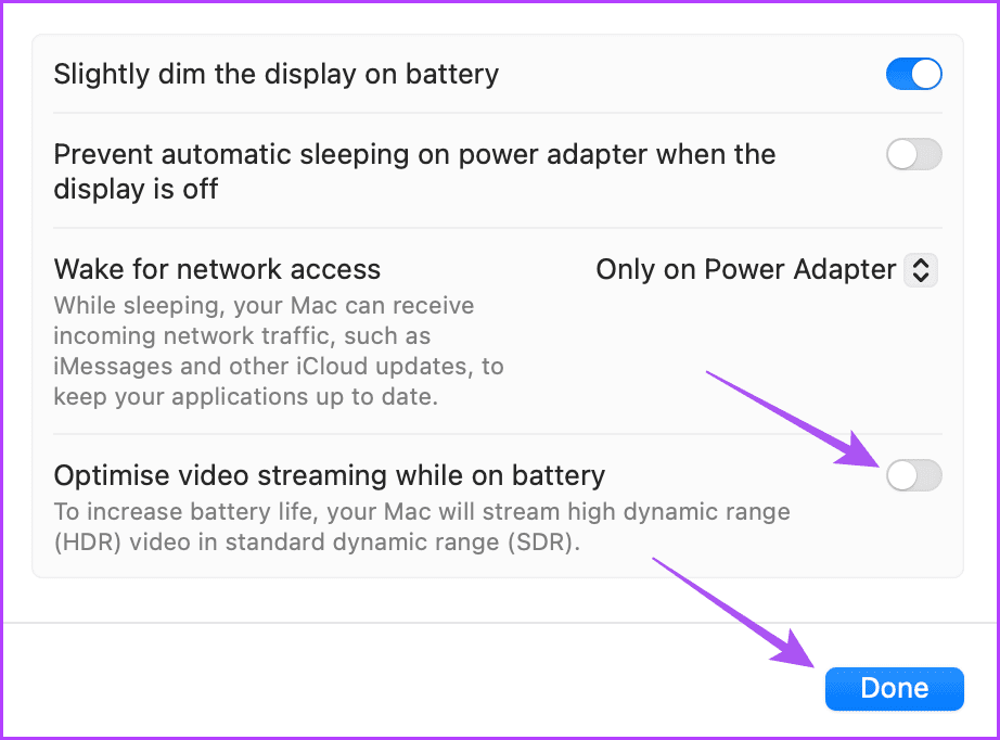 Mac에서 HDR 비디오 스트리밍 활성화