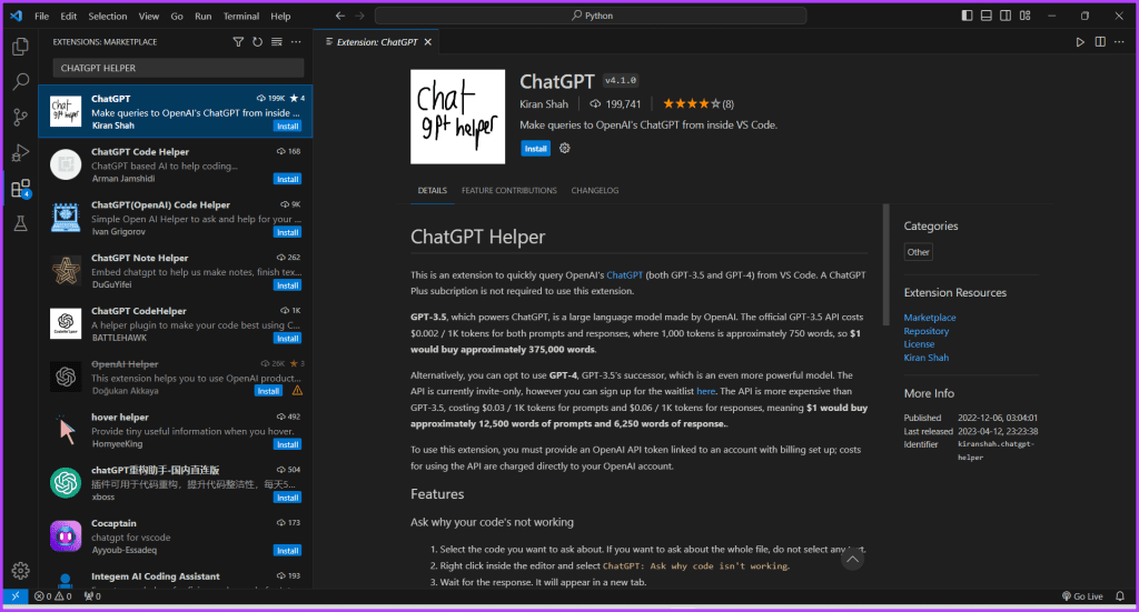 ChatGPT 도우미 VS 코드를 위한 최고의 ChatGPT 확장