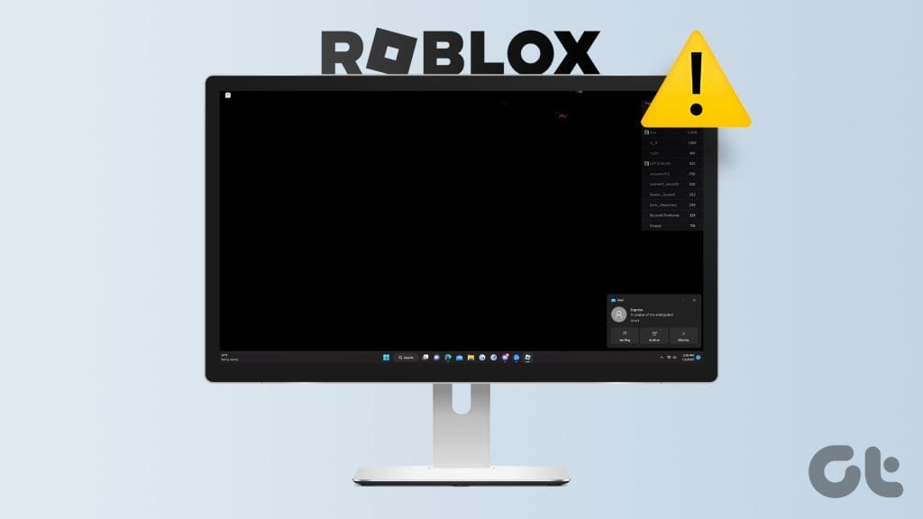 Roblox 블랙 스크린 문제에 대한 주요 수정 사항