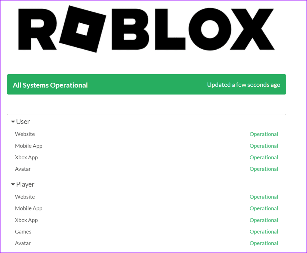 Roblox 서버 상태 검사