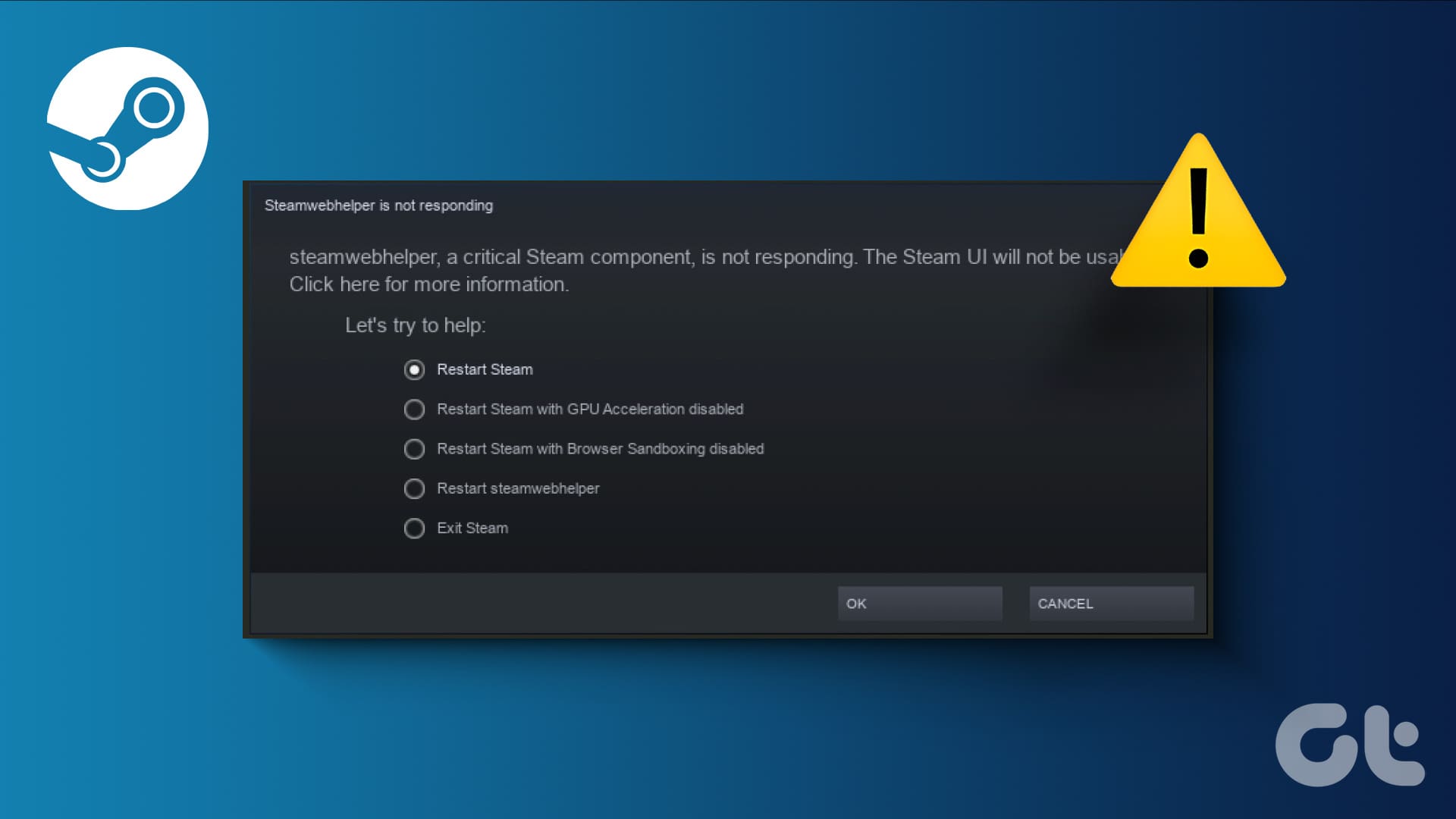You are currently viewing Windows 11에서 ‘중요한 Steam 구성 요소가 응답하지 않습니다’ 오류에 대한 상위 8가지 수정 사항