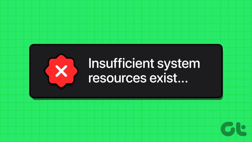 Top_X_Fixes_for_'부족한_System_Resources_Exist_on_Windows_11
